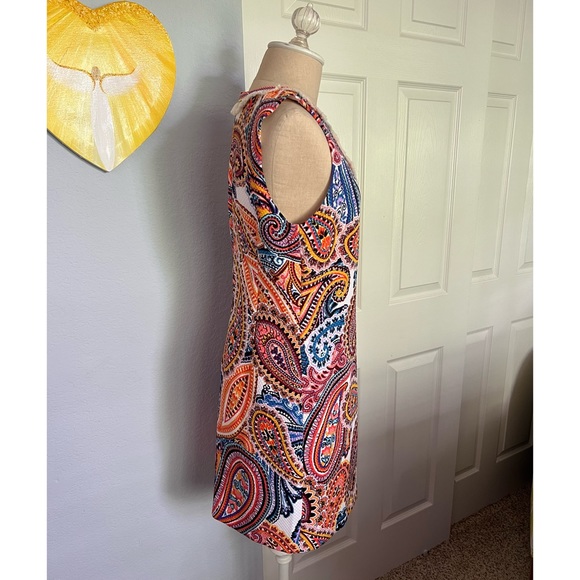 🪸 LAUNDRY by SHELLI SEGAL Paisley & Fringe Shift Dress - Picture 8 of 10